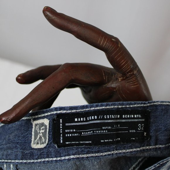 Marc Ecko Factory Blue Wash/Fade Jean Style Pant (32X32) - Picture 8 of 8